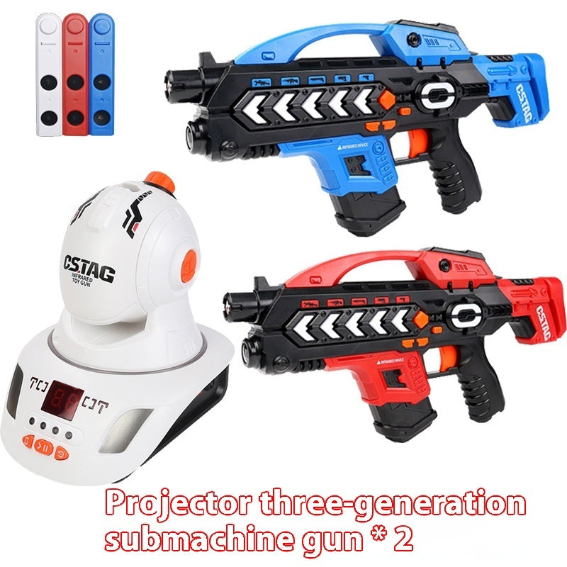 Canhui Red Line-to-line Battle Pistol Toy Induction Acousto-optic Gun Children's Laser Battle Toy Gun With Projector