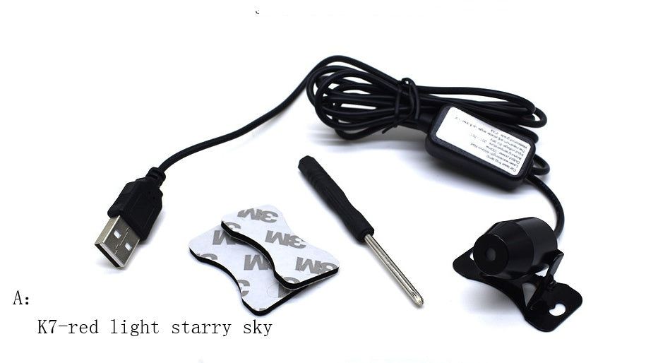 Car interior modification car ceiling lamp armrest box starry meteor lamp starry projection spotlight