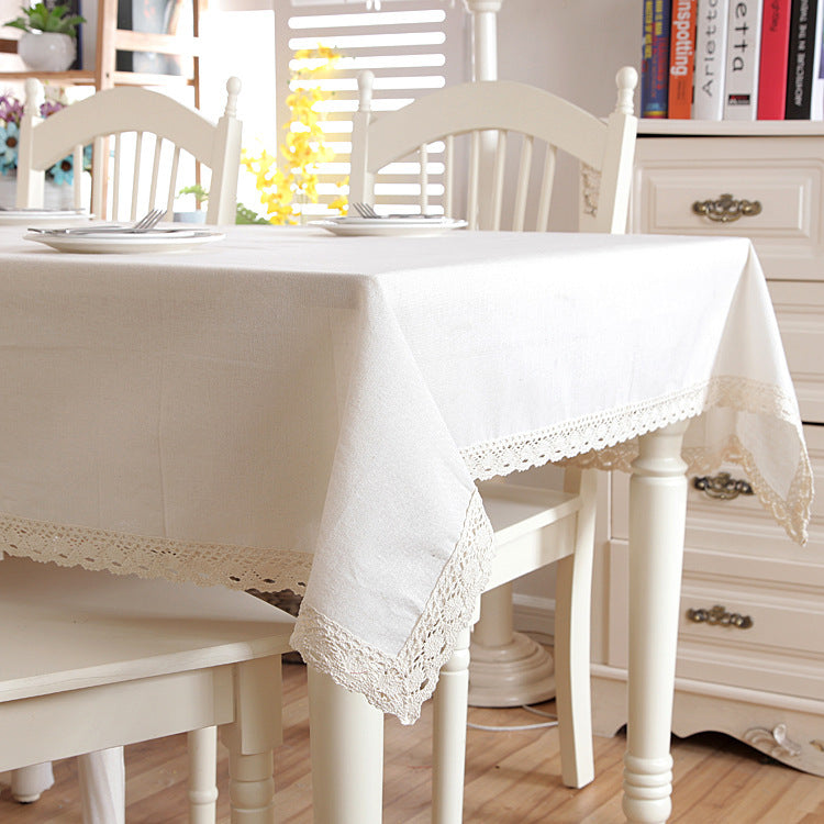 Modern Minimalist Polyester Cotton Lace Coffee Tablecloth