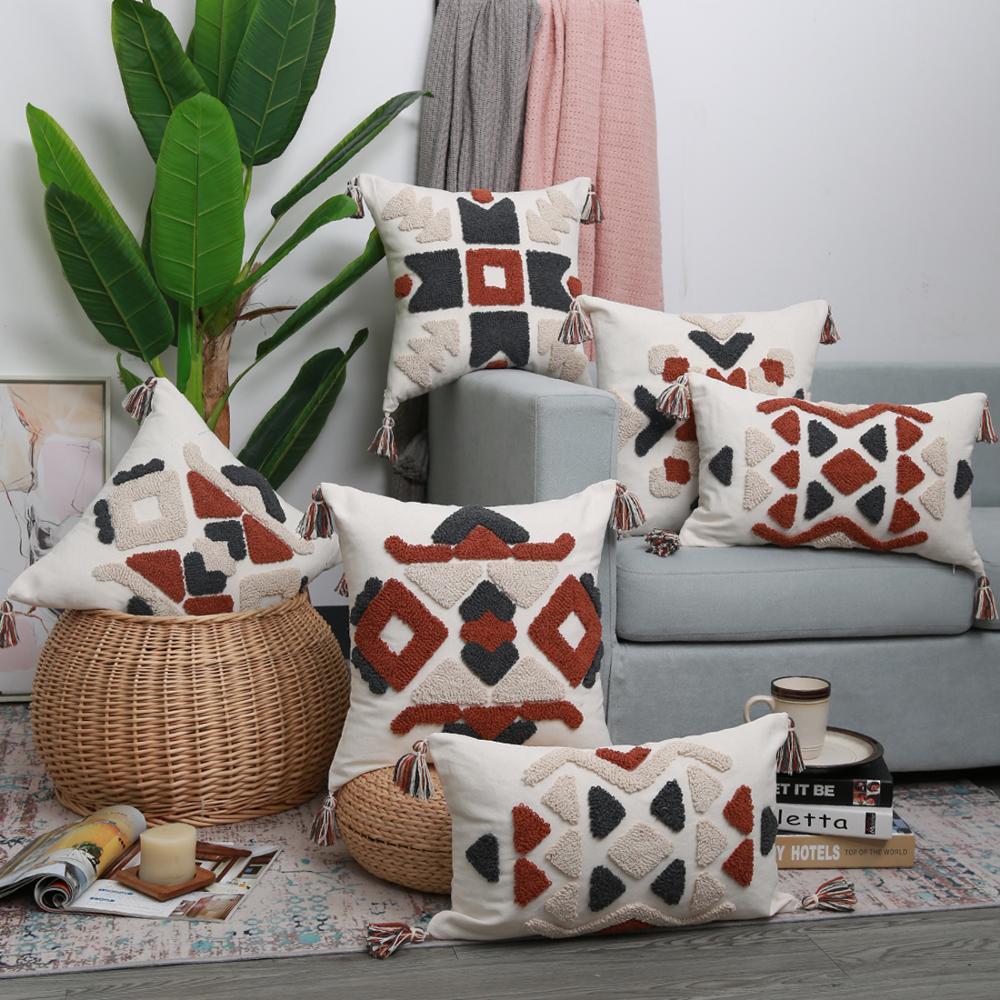 Geometric waist pillow sofa back cushion