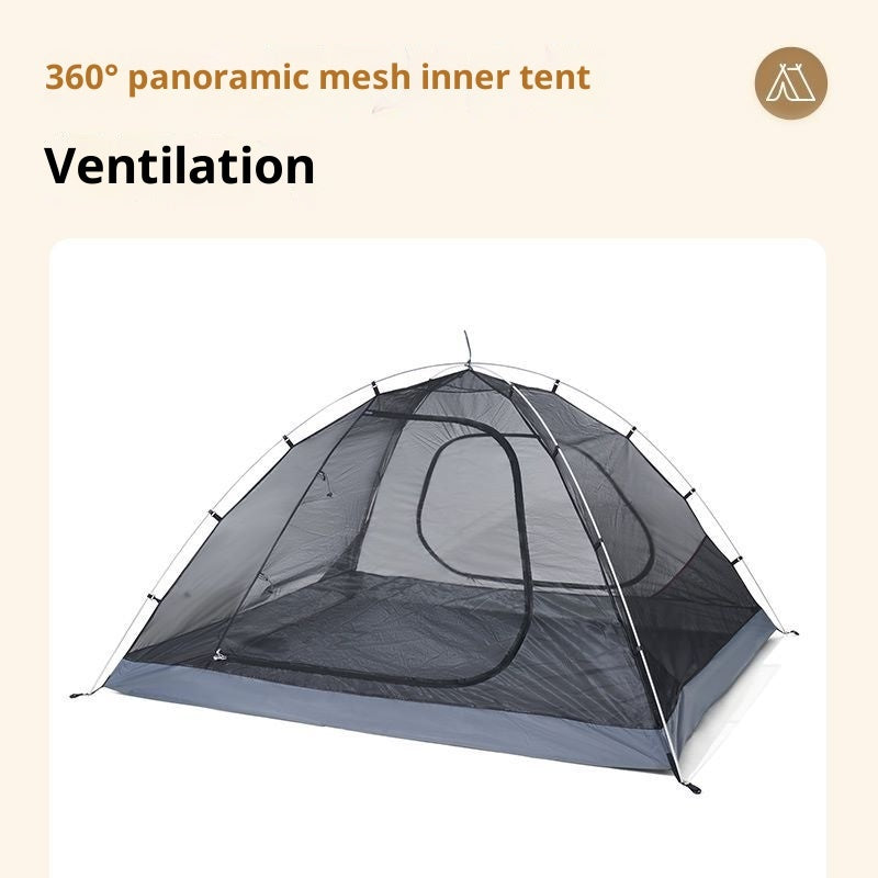 Outdoor Equipment Rain-proof Thickened Camping Three-point Tent Windproof Sunscreen Portable Folding Tent