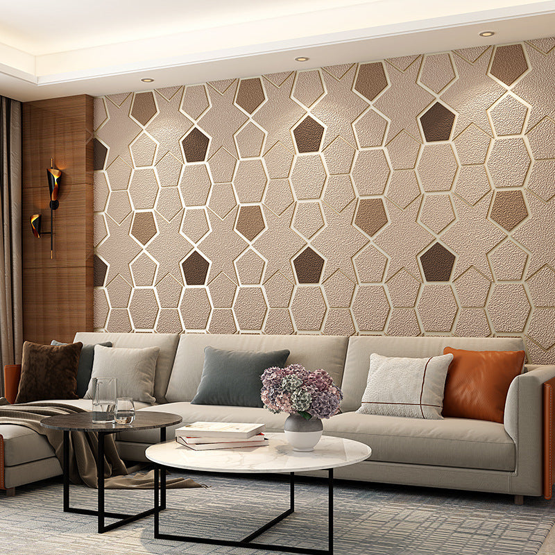 Modern Minimalist TV Background Wall Deerskin Wallpaper