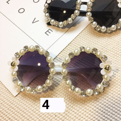 Handmade flower diamond sunglasses