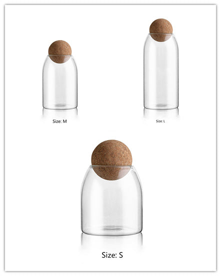 Bocale de conservation transparent en verre pour aliments