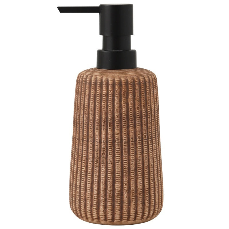 Retro Creative Ceramic Vertical Pattern Lotion Bottle