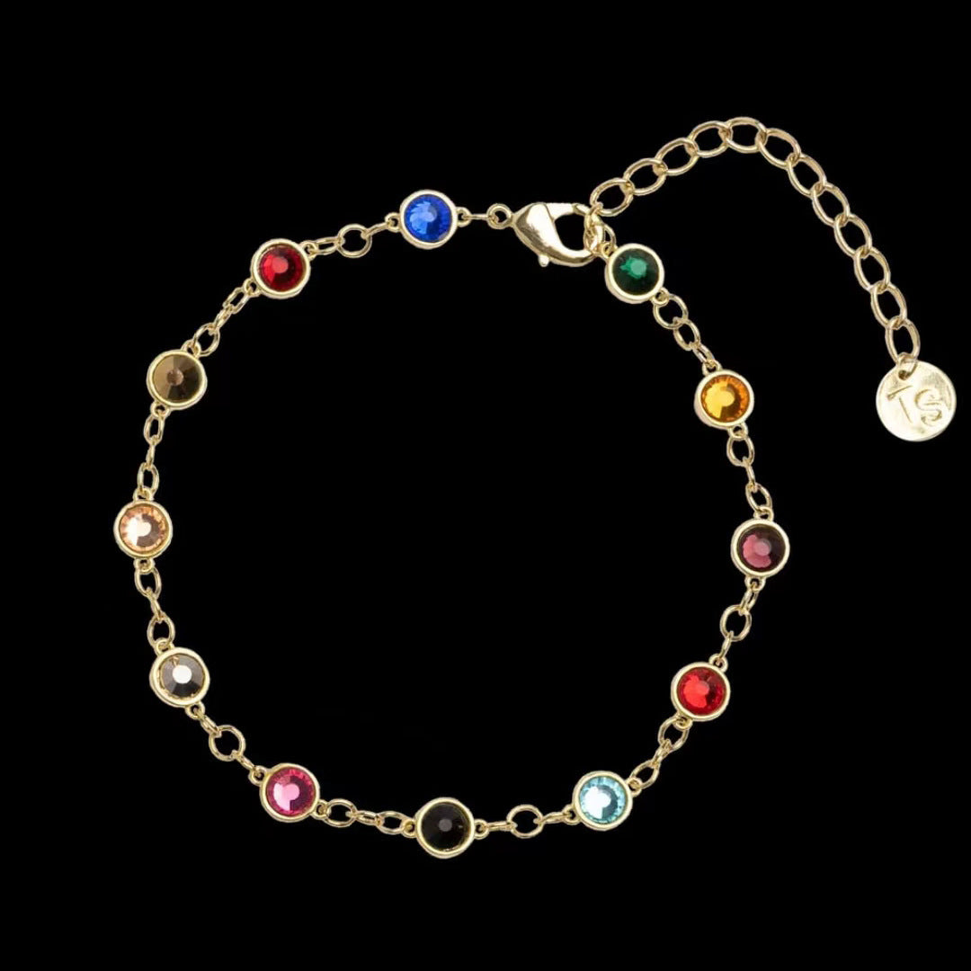 Fashion Inlaid Color Diamond Bracelet