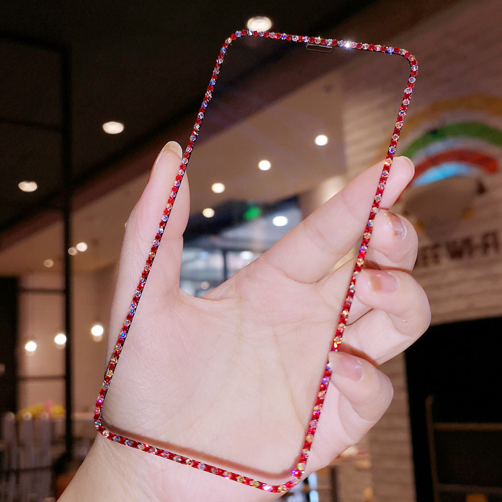 Rhinestone Blue Light Eye Protection Cell Phone Protective Tempered Film