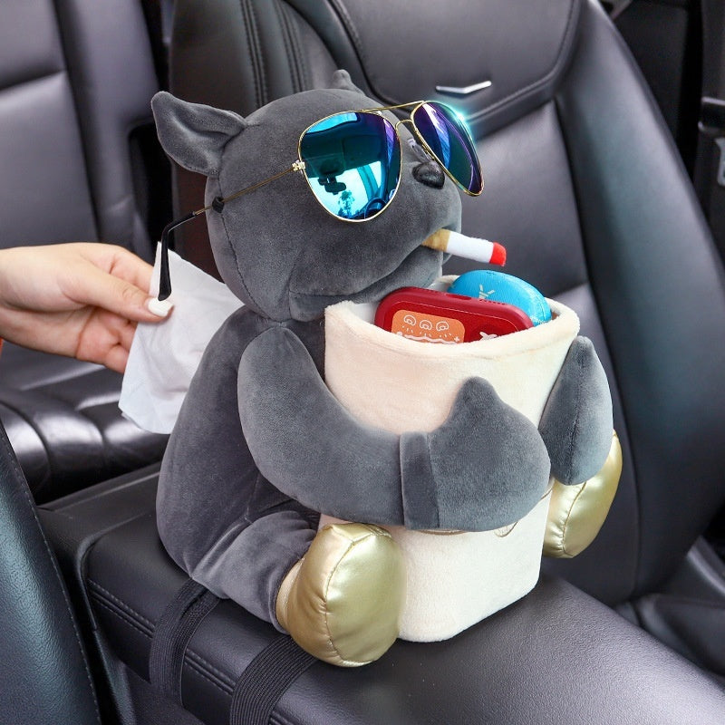 Creative Car Tissue Box Trash Can Two-in-one Cute