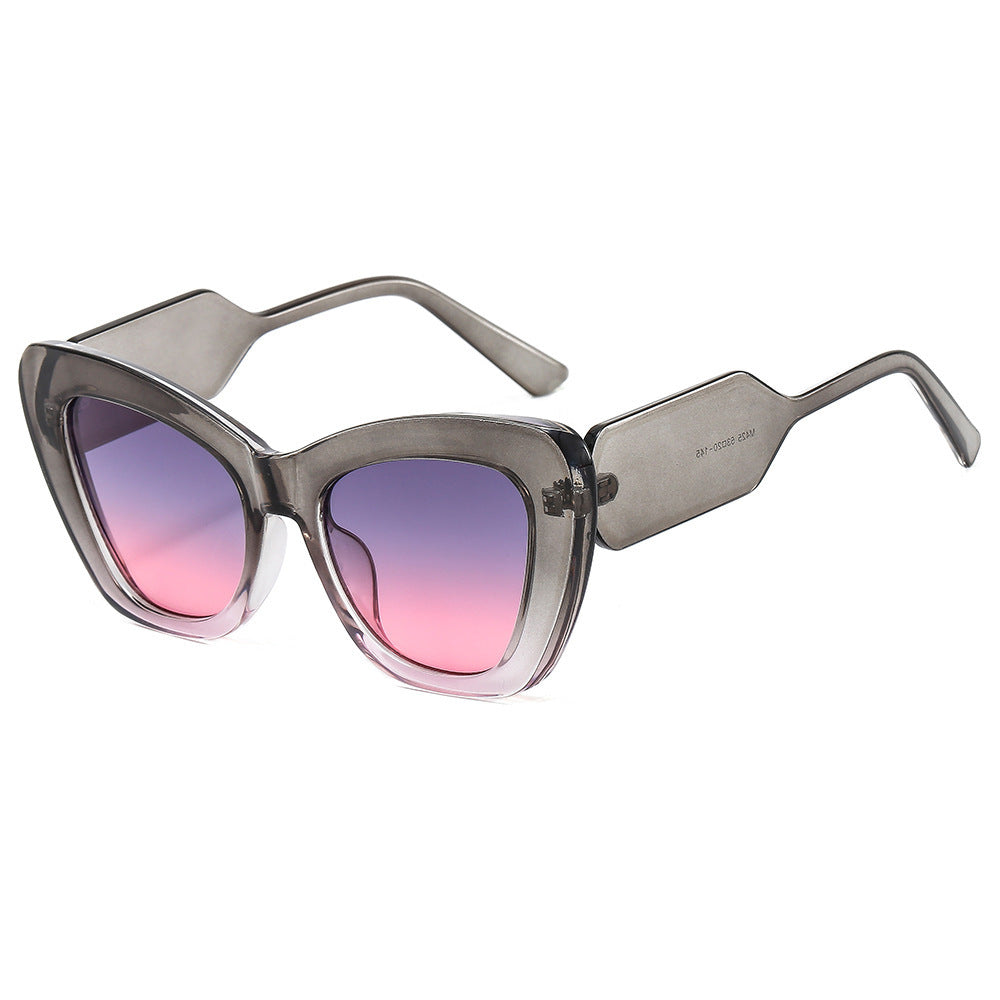 Plain Contrast Color European And American Sun Glasses