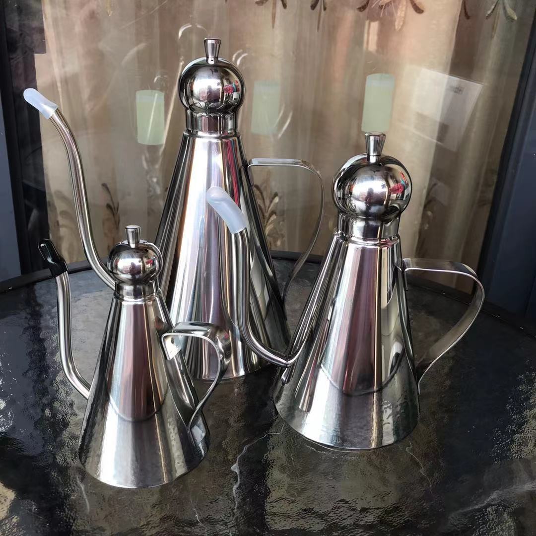 304 Stainless Steel Oil Can Leak-proof Long Mouth Oil Bottle