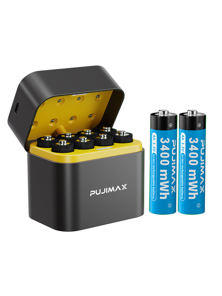 Eight-slot AA Smart Charging Bin Type-c Port 8 Tablets No 5 3400Mwh Lithium Battery Charger Suit