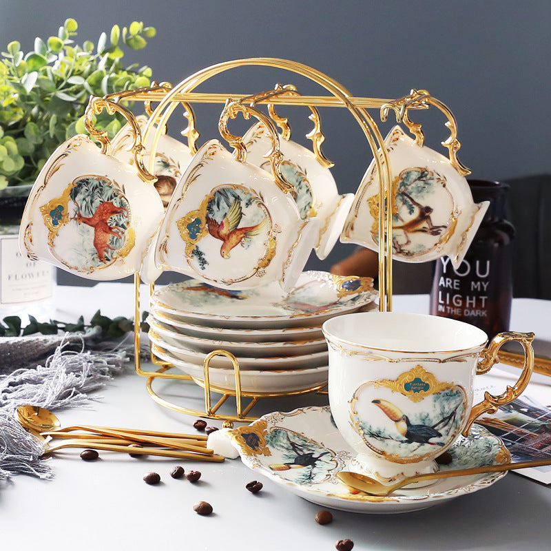 Ensemble de porte-tasses à café en céramique