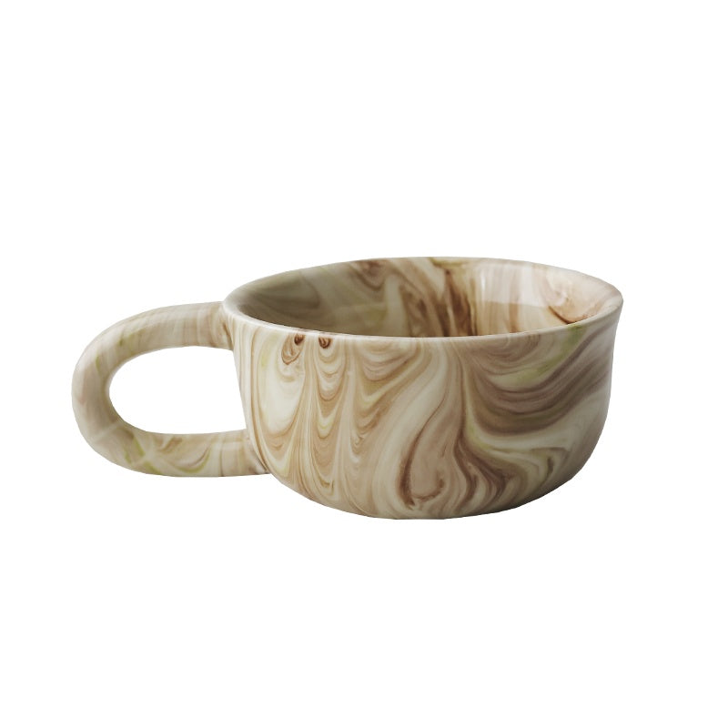 Ceramic Coffee Cup Marble Texture Medieval Style