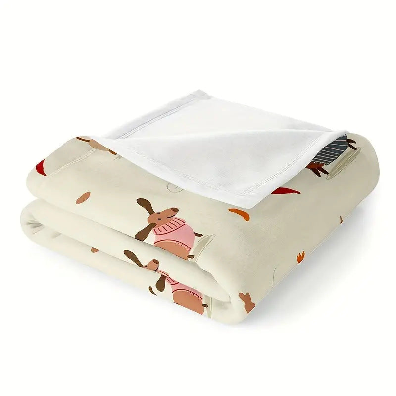 Dachshund Blanket Flannel Square Cover Blanket