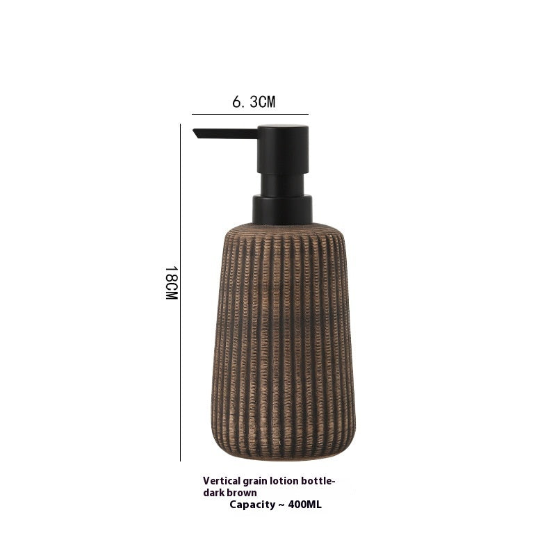 Retro Creative Ceramic Vertical Pattern Lotion Bottle