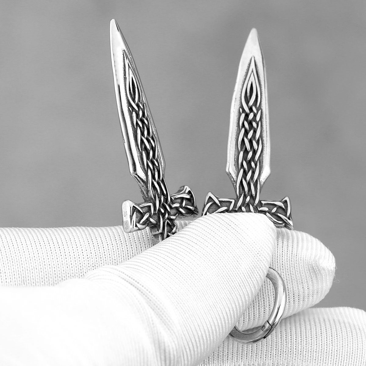 Stainless Steel Earrings Retro Fashion Gothic Sword Earrings