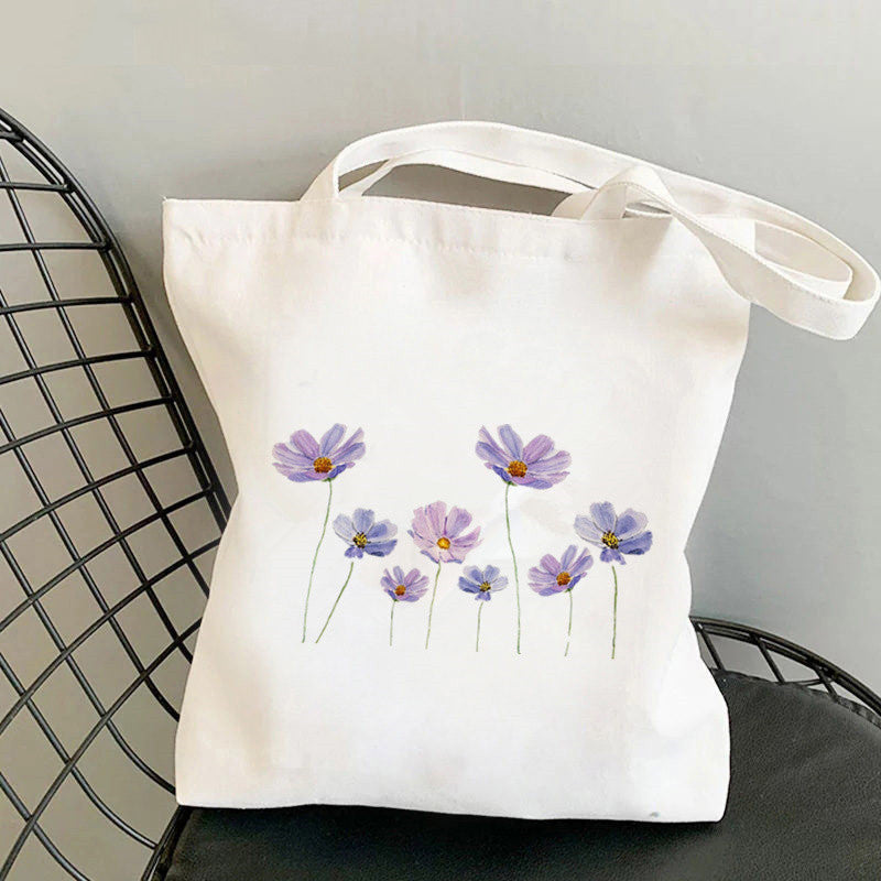 Women's Fashion Canvas One Shoulder Tote Shopping Bag