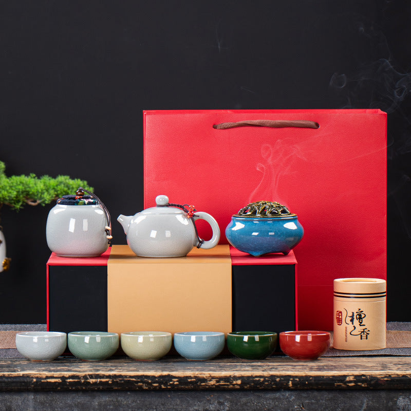 Home Fashion Simple Ceramic Tea Set Accompanying Gift