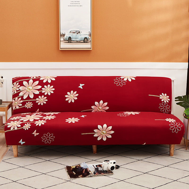 All-Inclusive Stretch Fabric Armless Sofa Towel Sofa Cover