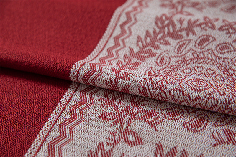 Jacquard Vintage Floral Tassel Tablecloth Rectangular Coffee Table Cloth