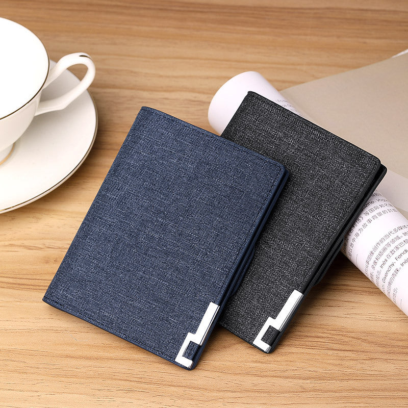 Men's Fashion Multifunctional Short Canvas Card Holder