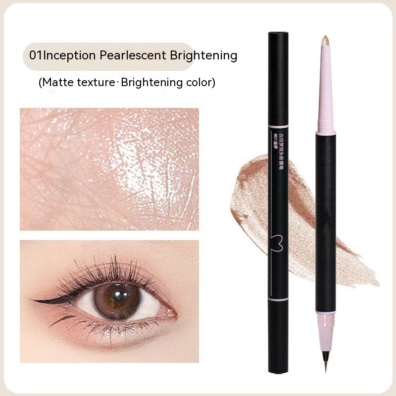 Double-headed Eye Shadow Pen High-gloss Brightening Double-effect Three-dimensional Eyeliner
