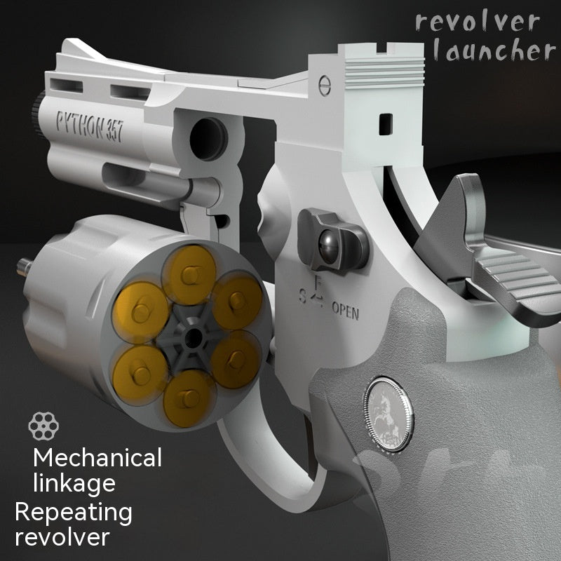 Children's Left-wheel Soft Bullet Gun Continuous Pistol Toy Smashing Gun Simulation Boy