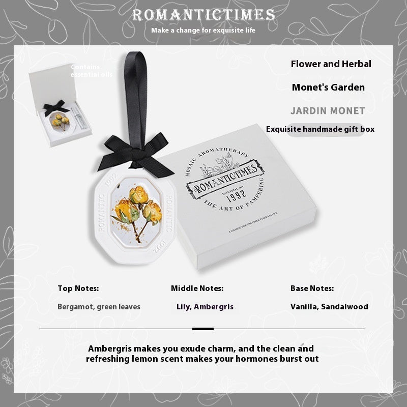 Fashion Personalized Car Aromatherapy Sheet Pendant