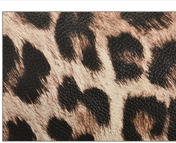 Large Capacity Leopard Print Contrast Tote Bag Shoulder Gym Bag