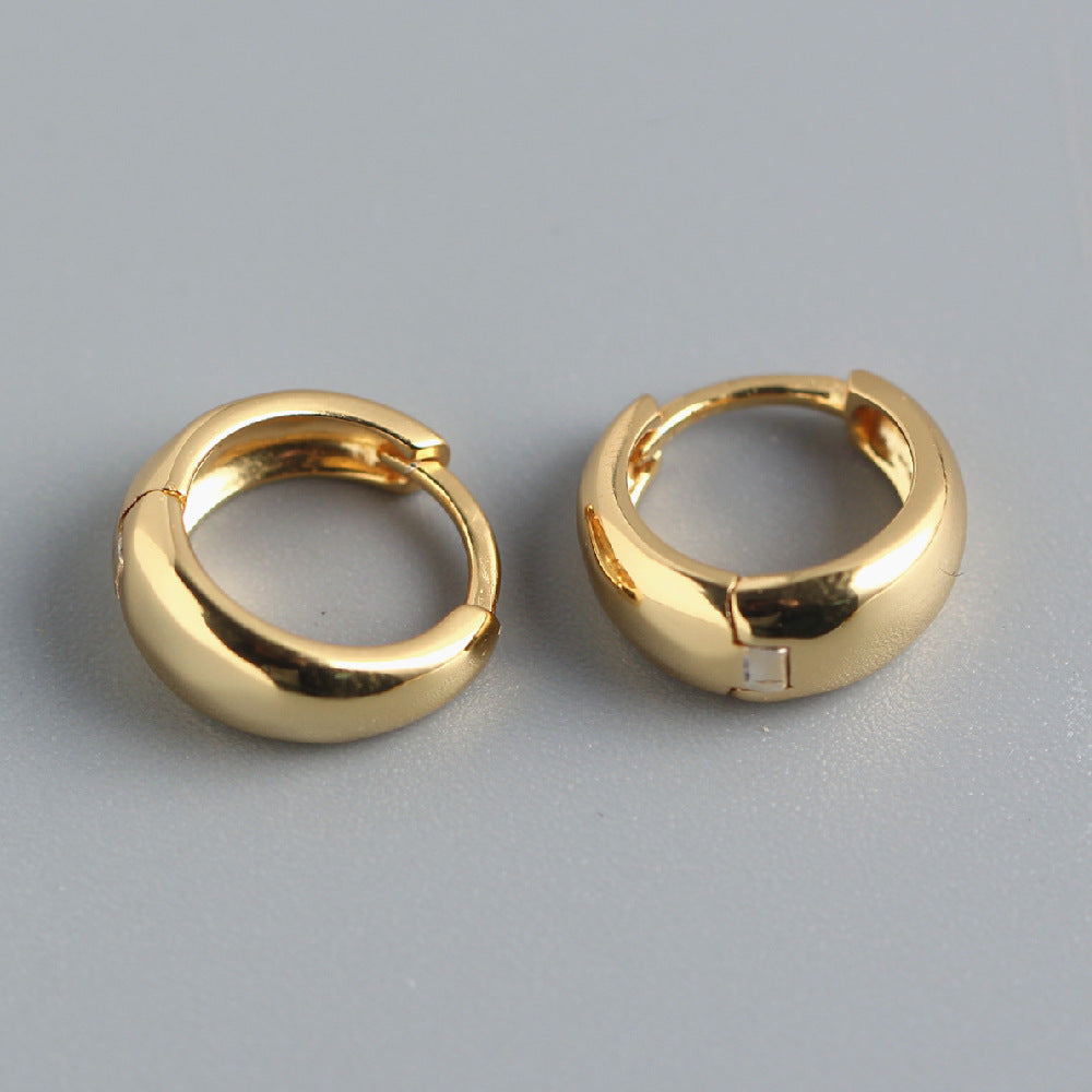 Simple Metal Wide-faced Personalized Earrings