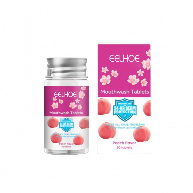 Mauvaise haleine Taches dentaires Nettoyage des dents Soin buccal Comprimés de bain de bouche concentré