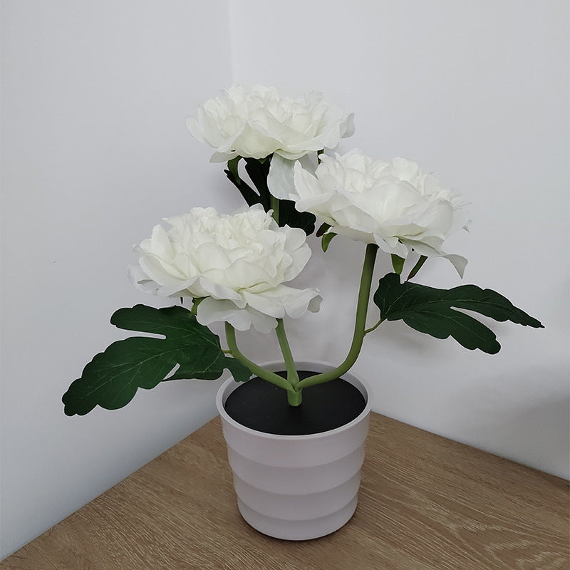 Simulated Peony Pot Planting Lamp