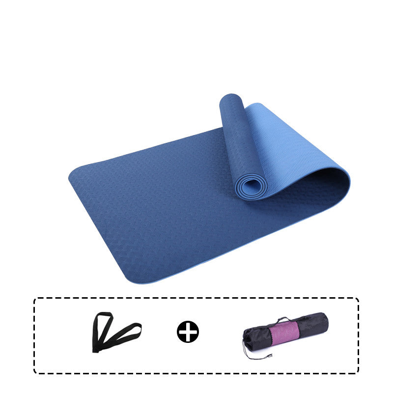 Two-color Yoga Mat Thickened Non-slip No Odor Professional Fitness For Beginners