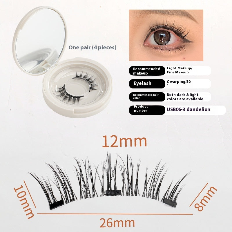 Magnetic False Eyelashes One-pair Package Natural