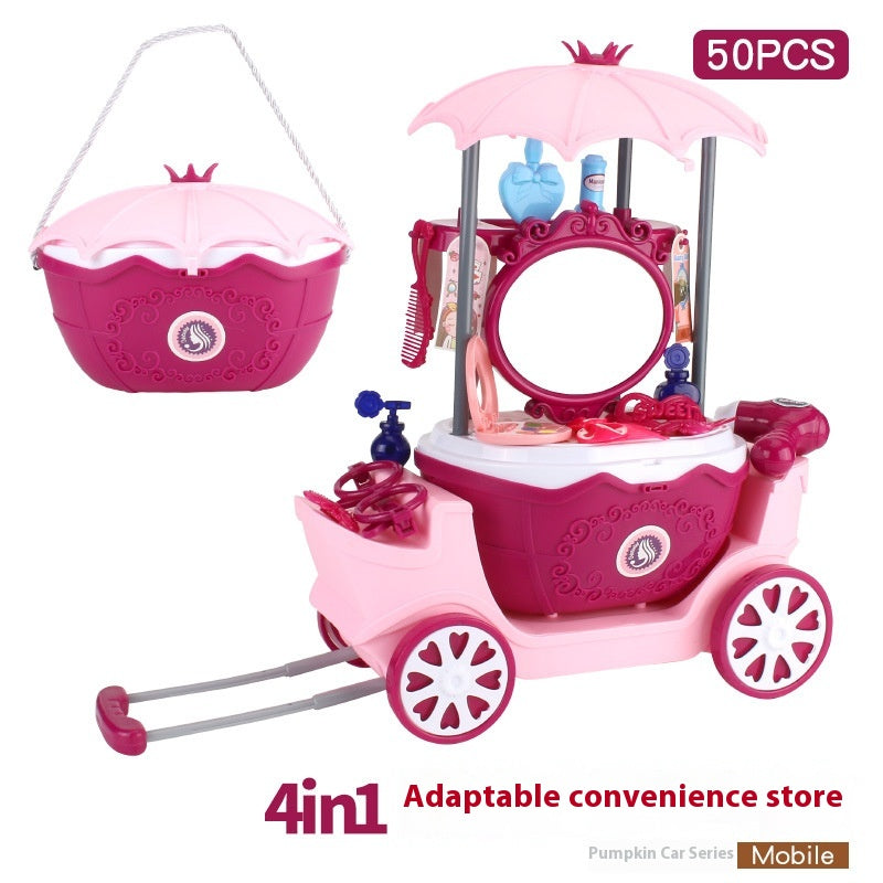 Children Play House Trolley Ice Cream Candy Car Dresser Doctor Toy Kitchen Suit