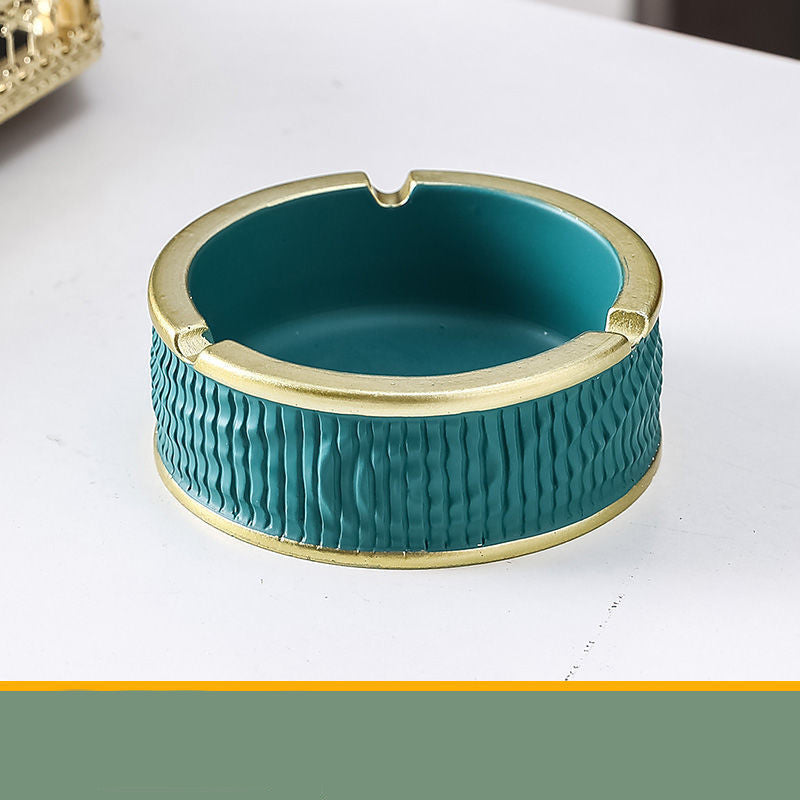 Fashion Creative Gold-painted Ceramic Ashtray Decoration Ornaments