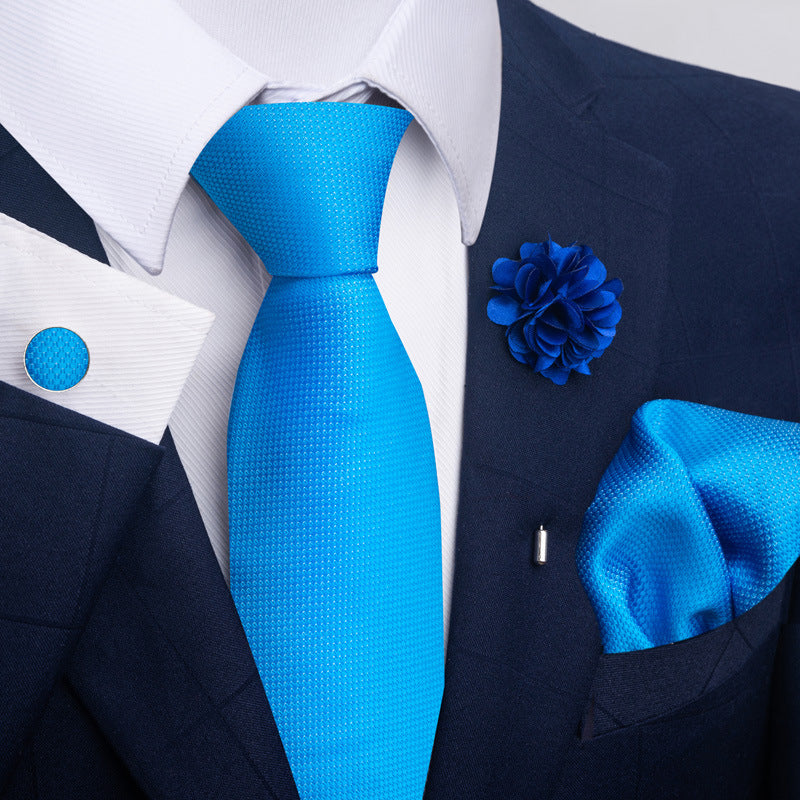 Men's Tie Suit Pocket Square Combo 8