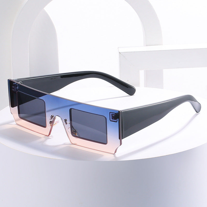European And American Personalized Contrast Color Slice Square-rimmed Glasses