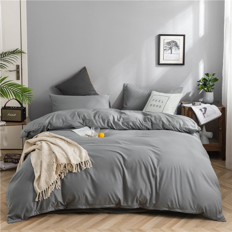 Modern Minimalist Washed Cotton Four-piece Bedding Set