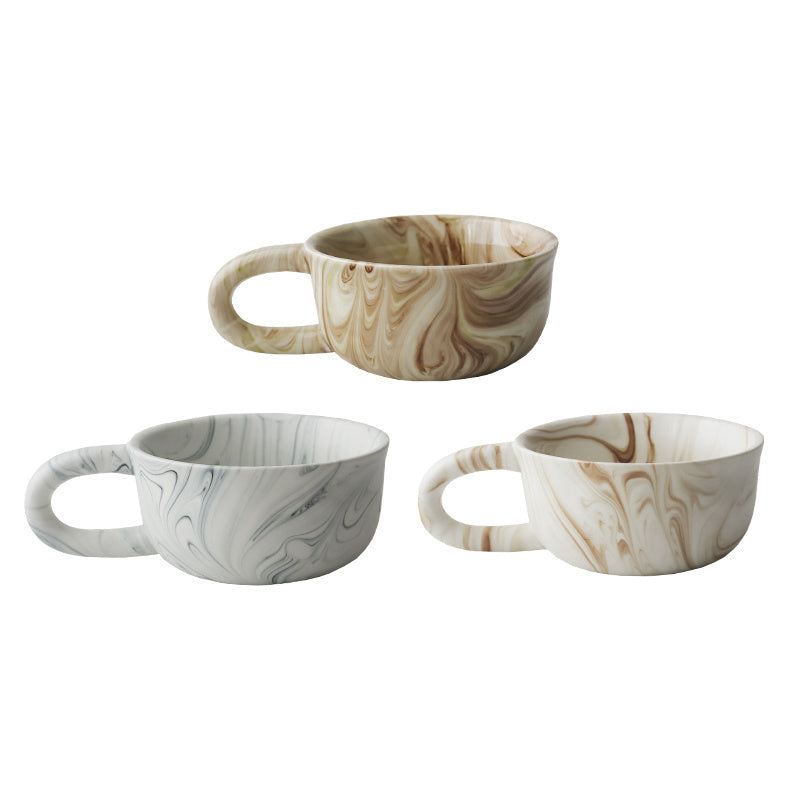 Ceramic Coffee Cup Marble Texture Medieval Style