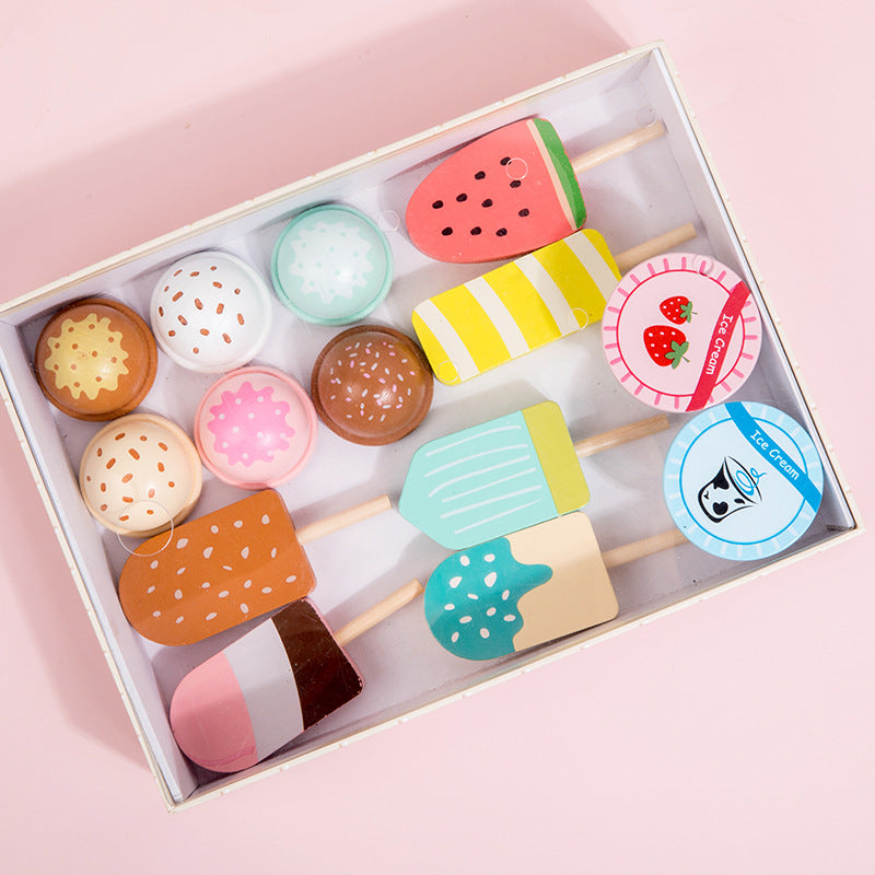 Children's Wooden Simulation Play House Ice Cream Toy