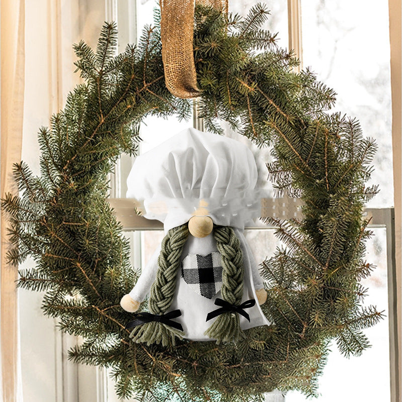 Decoration White Faceless  Rudolph Valentine's Day Doll