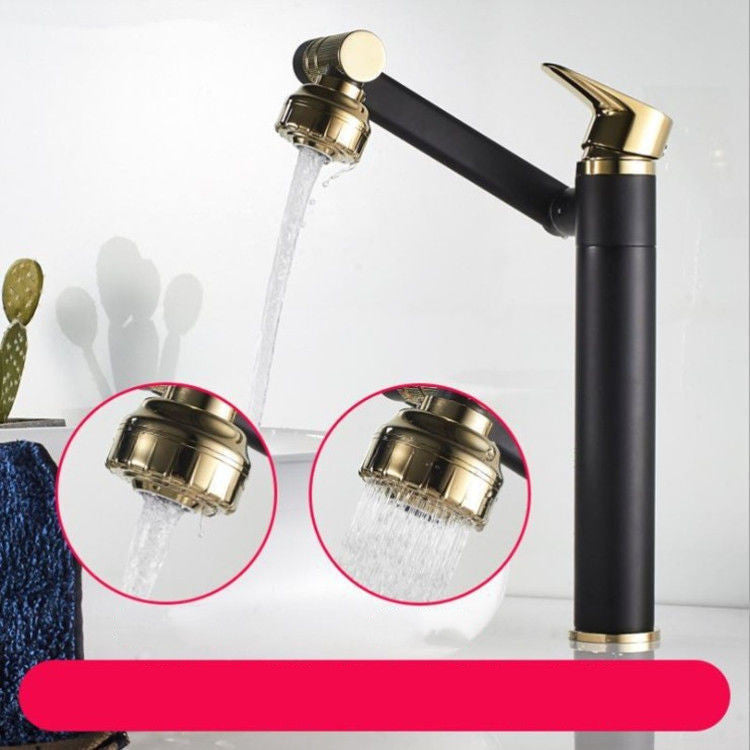 Creative High Black Gold Metal Faucet