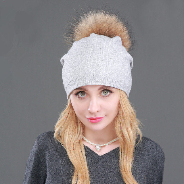 Autumn And Winter Women's Knitted Wool Hat