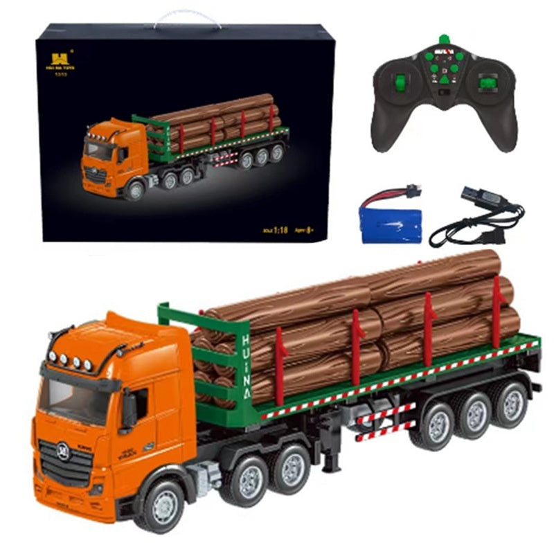 Alloy High-rail Electric Remote-control Engineering Vehicle Toy