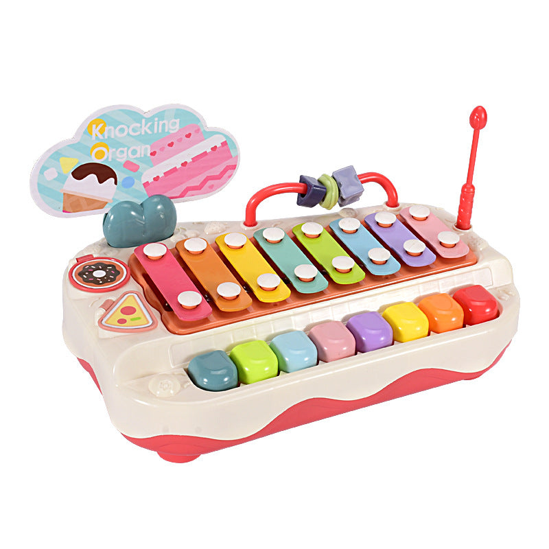 Educational Eight-tone Toy Piano Baby Two-in-one Xylophone Musical Instrument 8-month-old Infant Children's Toys