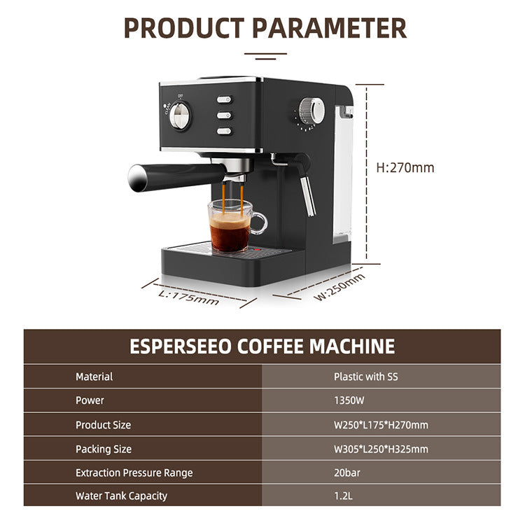 Household Semi-automatic Pressure Milk Frother For Coffee Machine