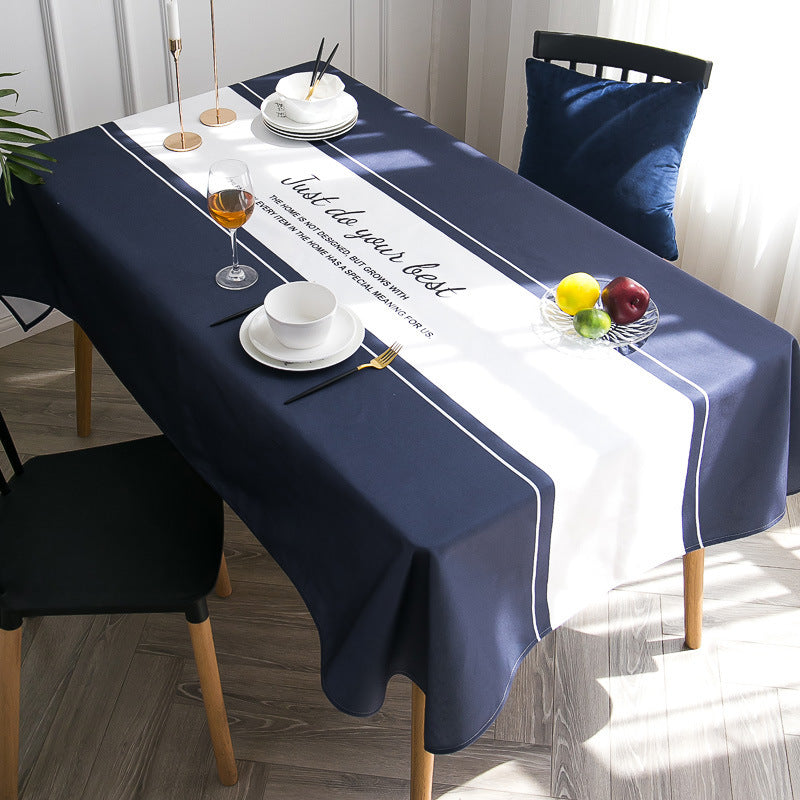 Nappe de table basse en coton et lin, style nordique moderne minimaliste