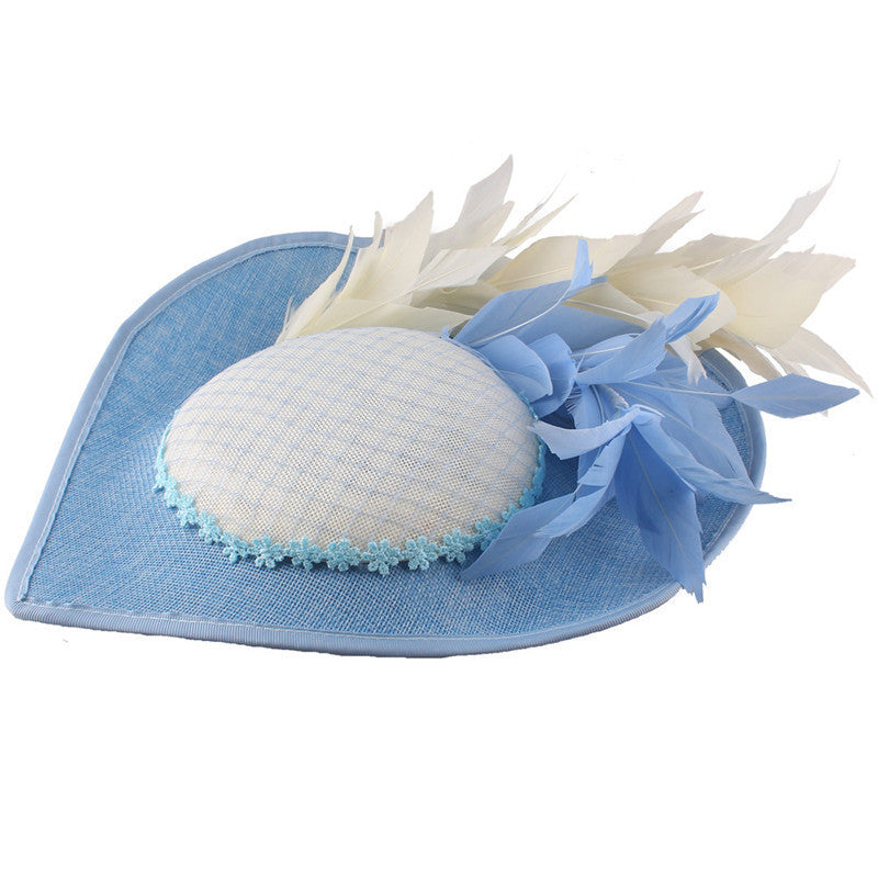High End Feather Top Hat Headgear Bride
