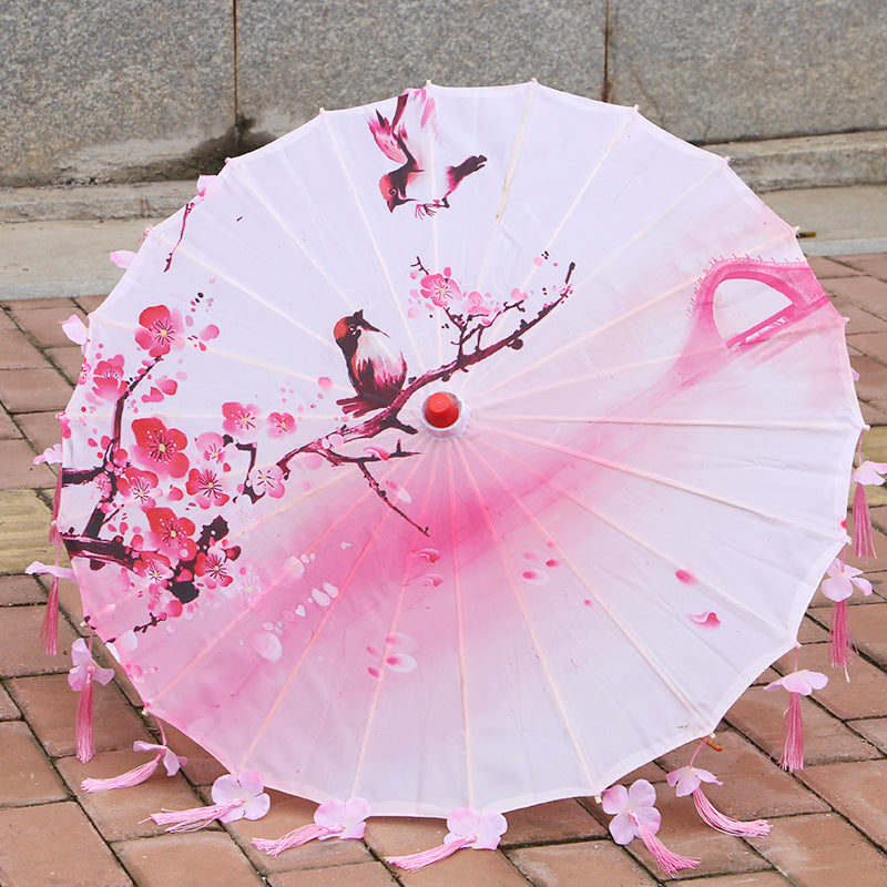 Handmade Dance Performance Printing Silk Umbrella